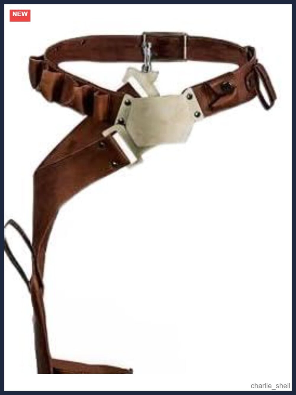 Han Belt Buckle Holster Accessories Cosplay Costume PU Leather Metal Buckle